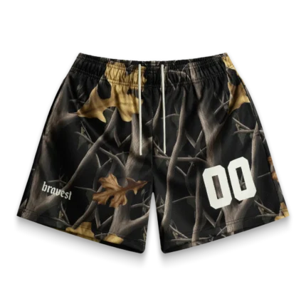 Bravest Studios Camo Shorts Black (2)