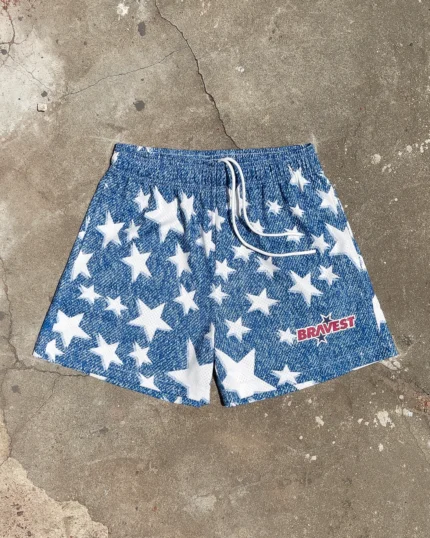 Bravest Studios Denim Star Shorts (1)