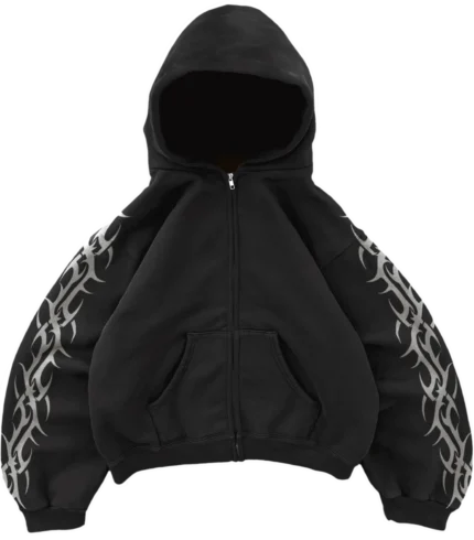 Bravest Studios Tribal Zip Up Hoodie Black (1)