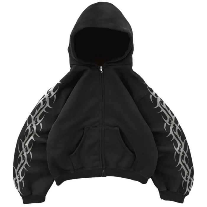 Bravest Studios Tribal Zip Up Hoodie Black (1)